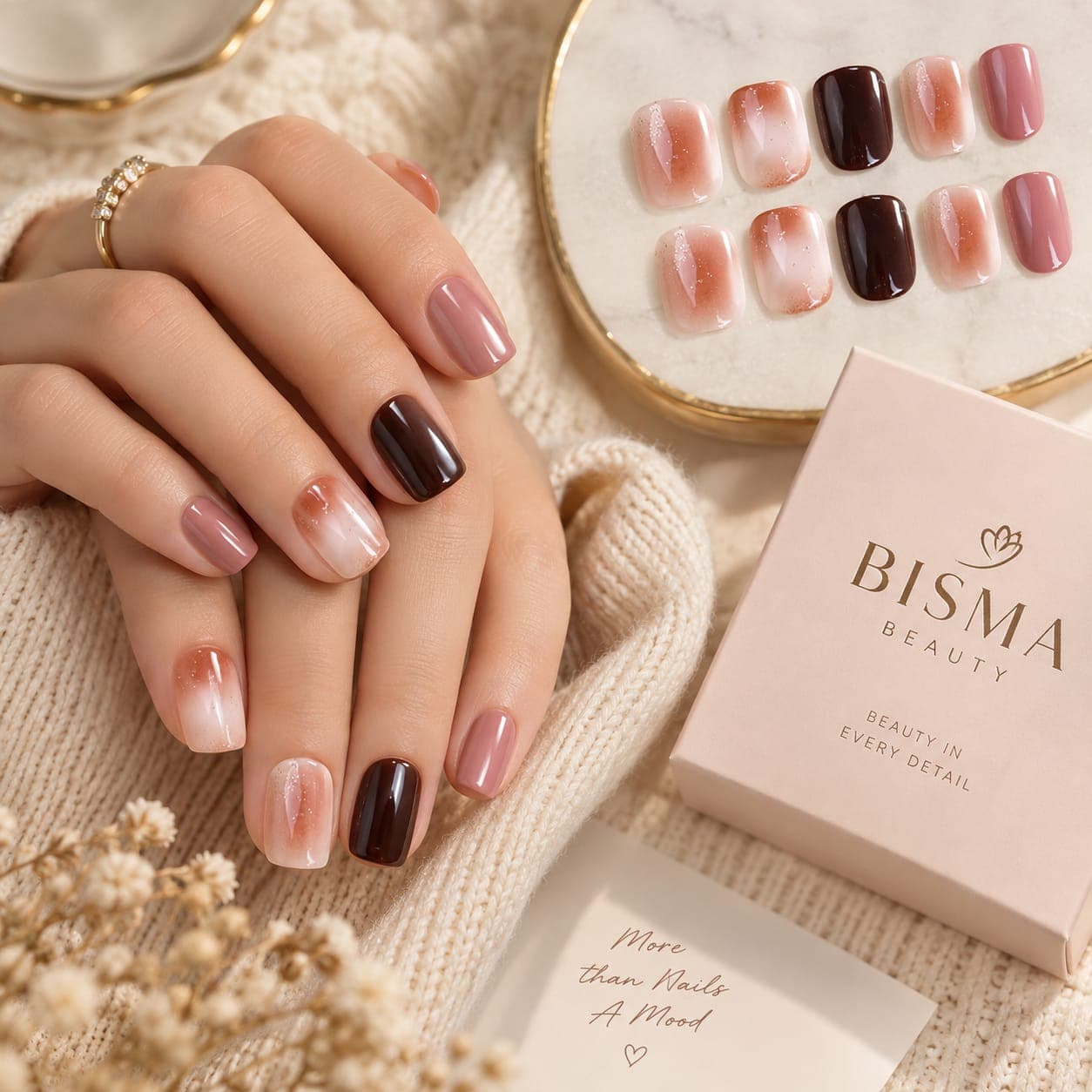 Coffee Press On Nails
